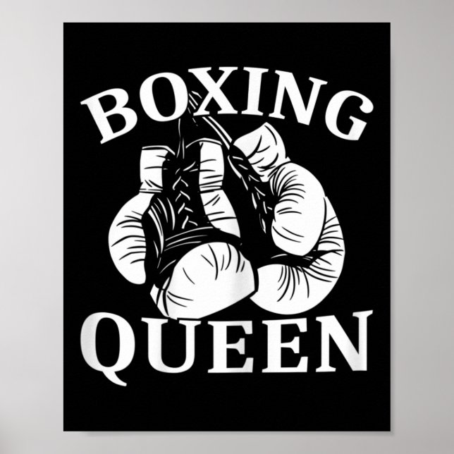 Poster Rainha do Boxe Feminino Lutadora Kickboxing  (Frente)