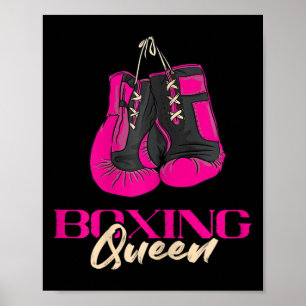 Poster Rainha do Boxe Kickboxer Kickboxing Luvas de Boxe 