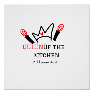 Póster Rainha do cozinhar do cozinheiro da cozinha