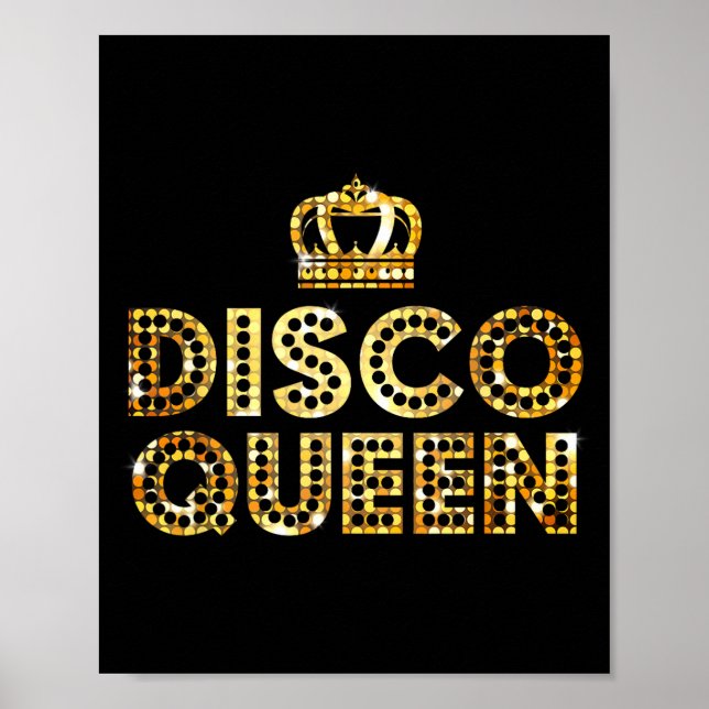 Poster Rainha do disco, presente de casal retrô disco ano (Frente)