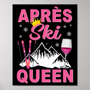 Poster Rainha do Esqui Pós-Esqui Esportes de Inverno Fest