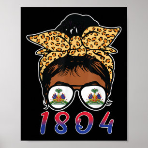 Poster Rainha do Haiti Bandeira da Independência Dia 1804