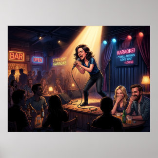 Poster Rainha do Karaokê: Cartaz Humorístico