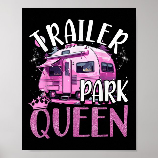 Poster Rainha do Parque de Reboques Cara de Acampamento D (Frente)