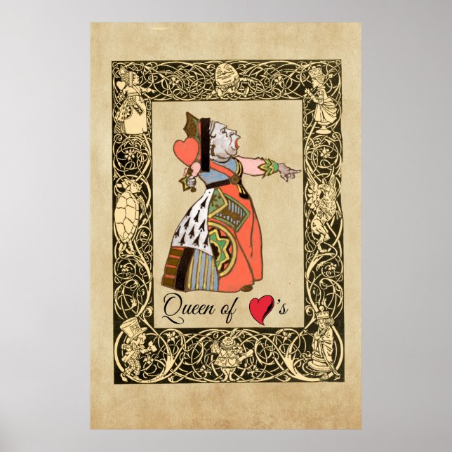 Poster Rainha dos Corações, Aventuras de Alice no País da (Frente)