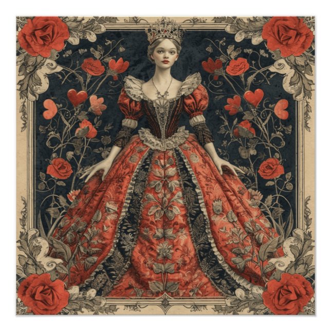 Póster Rainha dos Corações da Maravilha: Monarca Vermelha (Frente)