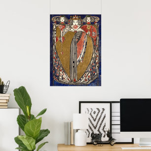 Poster Rainha dos Corações por Margaret Macdonald Mackint