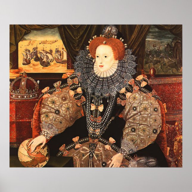 Póster Rainha Elizabeth I (Frente)