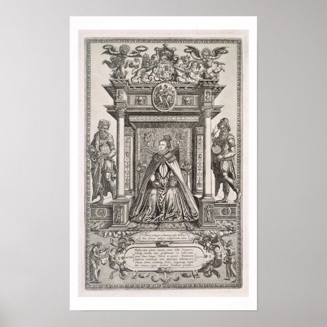 Póster Rainha Elizabeth I (1533-1603) como Patrão da Geog (Frente)