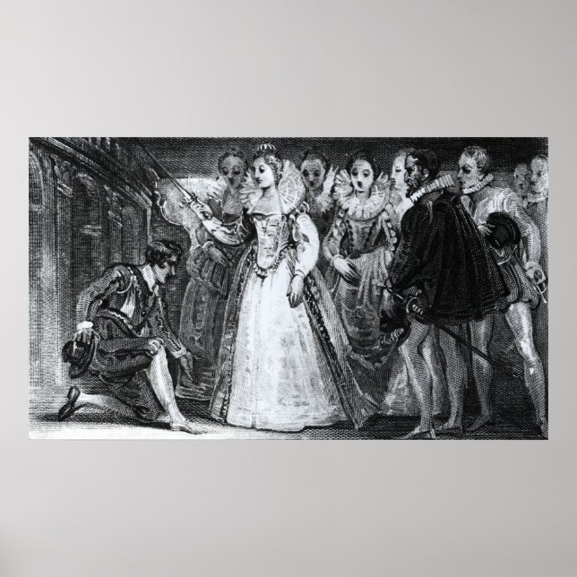 Póster Rainha Elizabeth I Conhecendo Francis Drake (Frente)