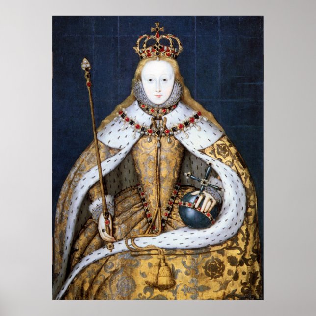 Póster Rainha Elizabeth I: coroação (Frente)