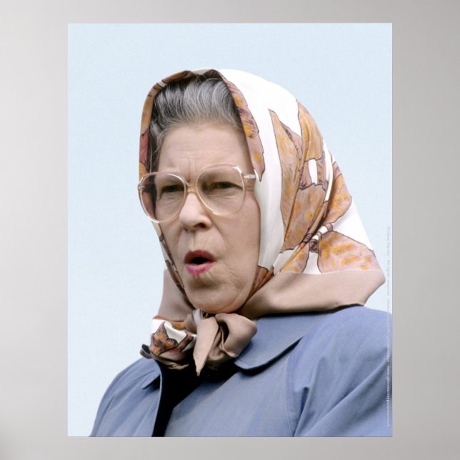 Póster Rainha Elizabeth II Windsor 1990 (Frente)