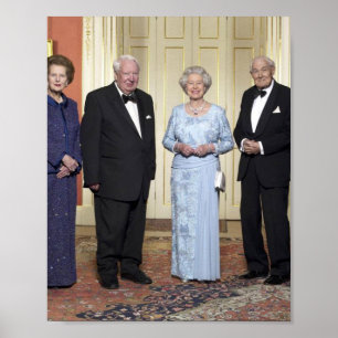 Poster Rainha Elizabeth ll, Tony Blair, Margaret Thatcher