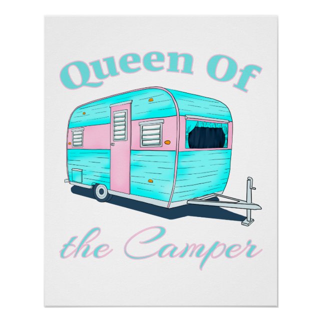 Póster Rainha Engraçada Do Camper RV (Frente)