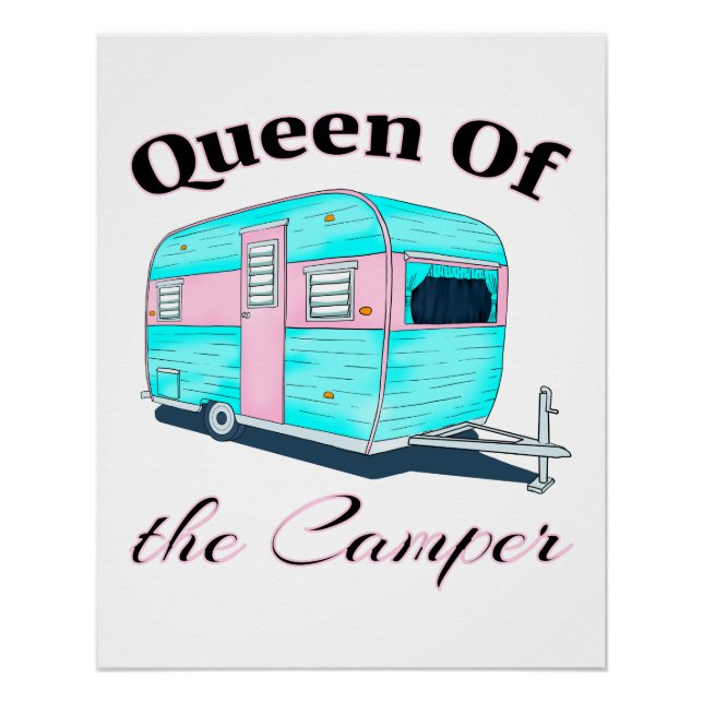 Póster Rainha Engraçada Do Camper RV (Frente)