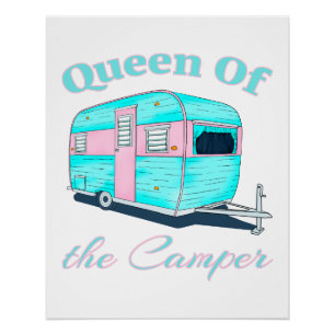 Póster Rainha engraçada do campista rv