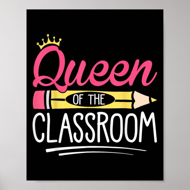 Poster Rainha Engraçada Do Professor Da Escola Clroom (Frente)