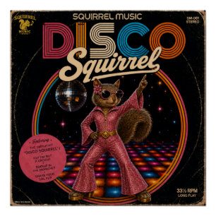 Póster Rainha Esquilo Disco
