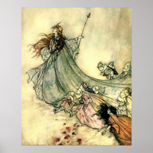 Poster Rainha feericamente de Arthur Rackham