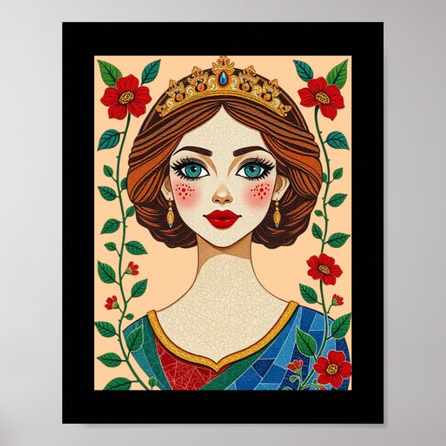 Poster Rainha Inspirada em Vidro (Frente)
