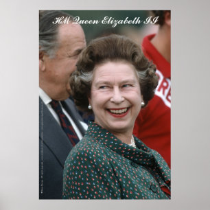 Póster Rainha Isabel II Windsor 1986