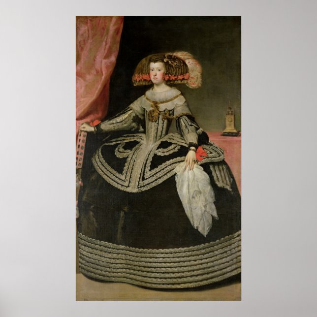 Poster Rainha Maria Anna, Áustria, c. 1652 (Frente)