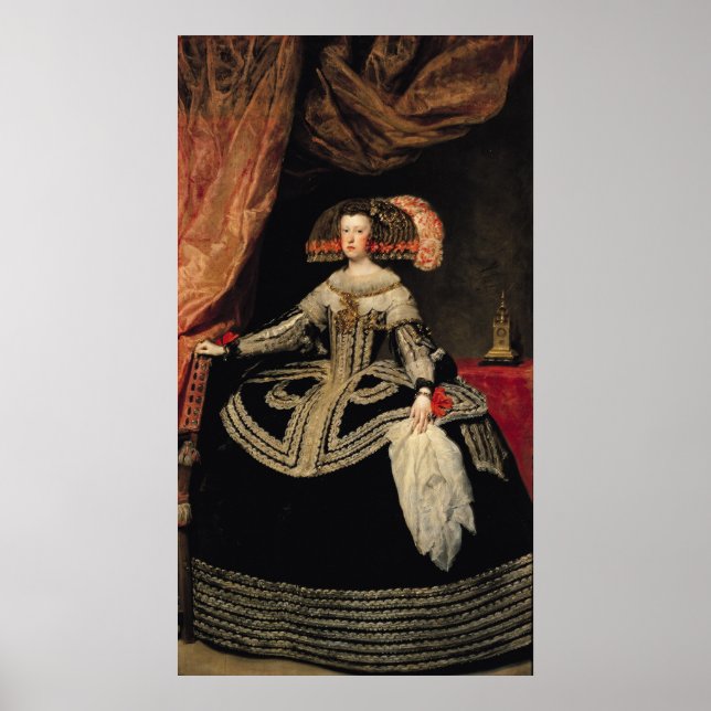 Poster Rainha Maria Anna, da Áustria, 1652 (Frente)