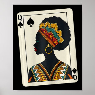 Poster Rainha Mês da História Negra Conscientização Melan
