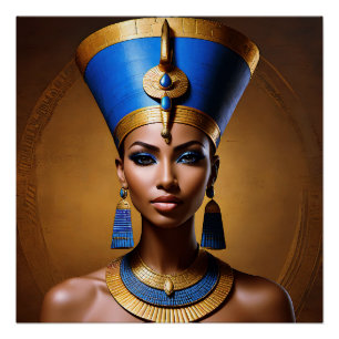 Póster "Rainha Nefertiti" Linda Rainha Africana