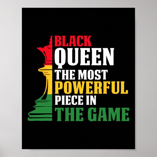 Poster Rainha Negra A Peça Mais Poderosa No Jogo Eu (Frente)