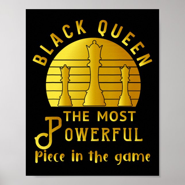 Poster Rainha Negra A Peça Mais Poderosa No Jogo Mulheres (Frente)