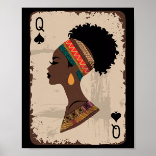 Poster Rainha Negra Afro Droga Orgulhosa Melanina Afro-Am