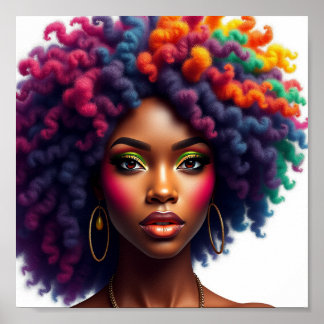 Poster Rainha negra, afrocentrada, magnificamente negra,