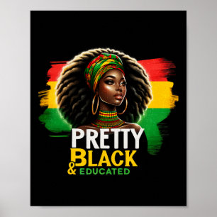 Poster Rainha Negra Bonito E Historiador Negra Educado