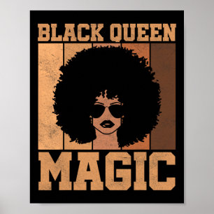Poster Rainha Negra Magia Mês da História Negra Cabelo Af
