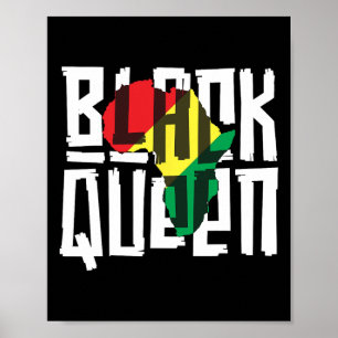 Poster Rainha Negra para Mulheres História Mês África