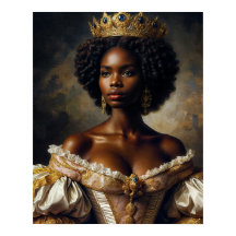 Rainha Negra Usando Coroa Arte
