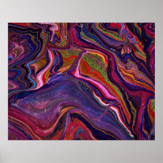 Poster Rainha para um Dia 3 Abstrato Psicodélico