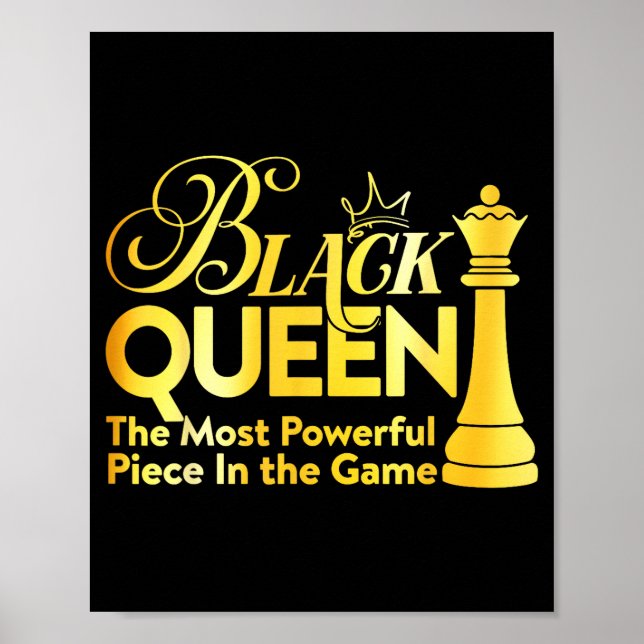 Poster Rainha Preta A Peça Mais Poderosa No Jogo Gi (Frente)