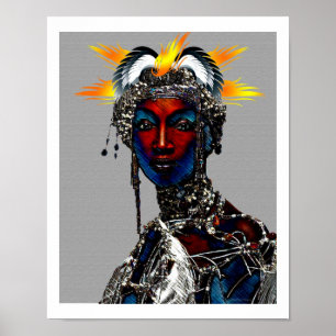 Póster Rainha Tribal Africana