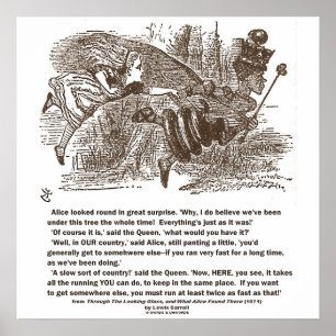 Póster Rainha vermelha de Alice todo o corredor você pod