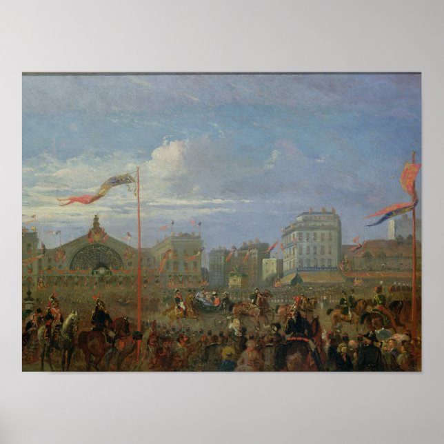 Poster Rainha Victoria chegando no Gare de l'Est (Frente)