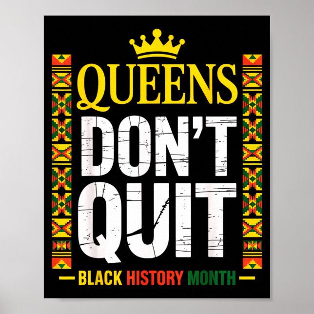 Poster Rainhas História Negra das Rainhas Orgulho Kente P (Frente)