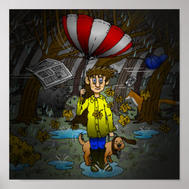 Poster Rainy and Windy Autumn