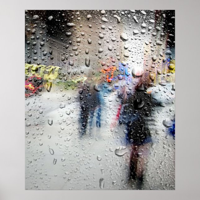 Póster Rainy Day NYC Abstrato (Frente)