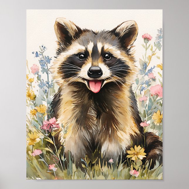 Poster Raio-Cinto em Flores Selvagens - Wal Animal de Cad (Frente)