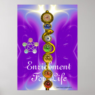 POSTER RAIO DE ASCLEPIUS 7 CHAKRAS,YOGA, ENERGIA ESPIRITU