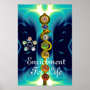 PÓSTER RAIO DE ASCLEPIUS 7 CHAKRAS,YOGA, ENERGIA ESPIRITU