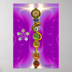 POSTER RAIO DE ASCLEPIUS 7 CHAKRAS,YOGA, ENERGIA ESPIRITU