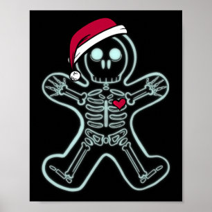 Poster Raio X Gingerpão Homem Skeleton Enfermeira de Nata
